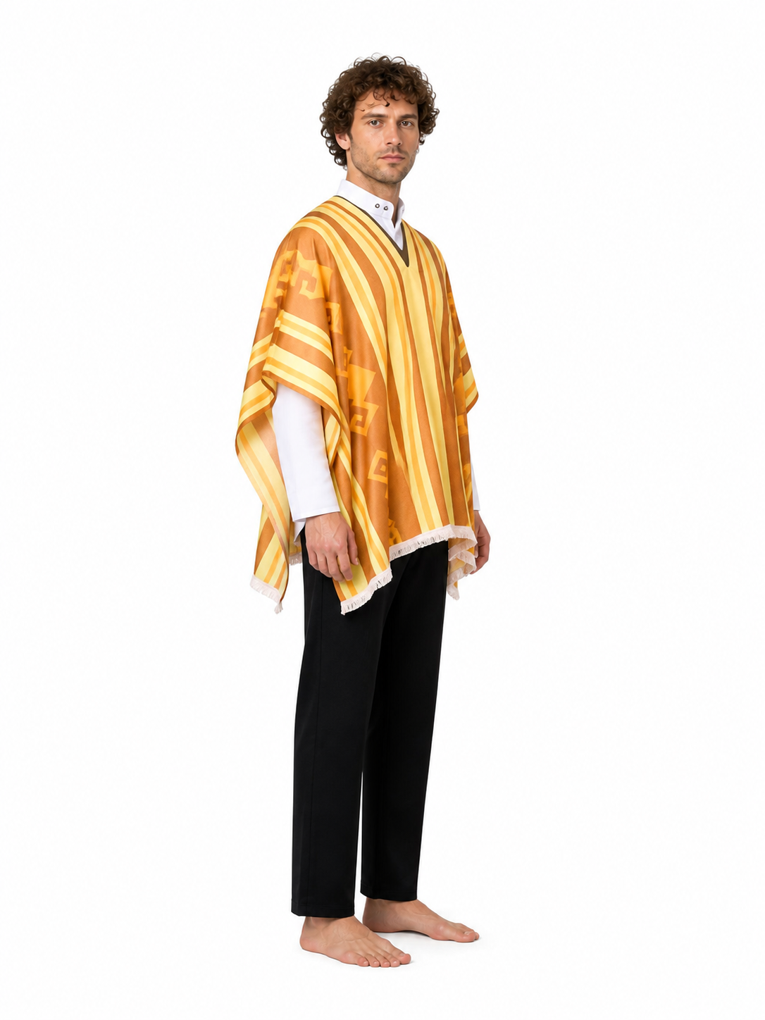 Camilo Cosplay Costume with Cape, Shirt, and Pants side view