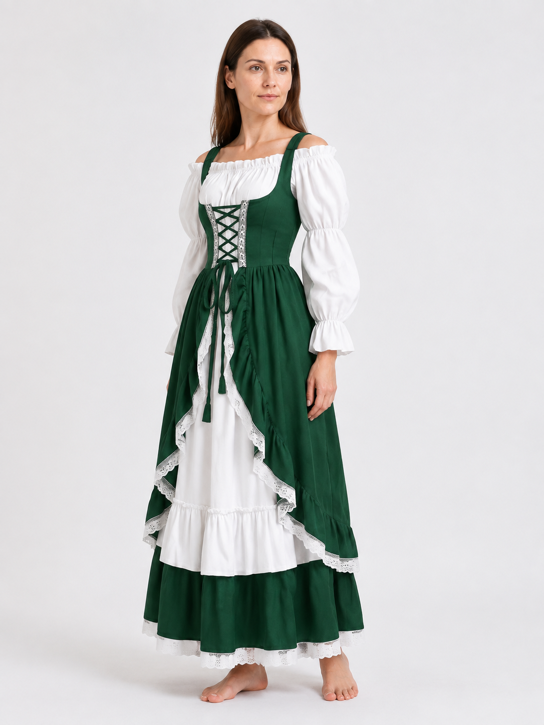 Medieval Victorian Princess Corset Dress side view