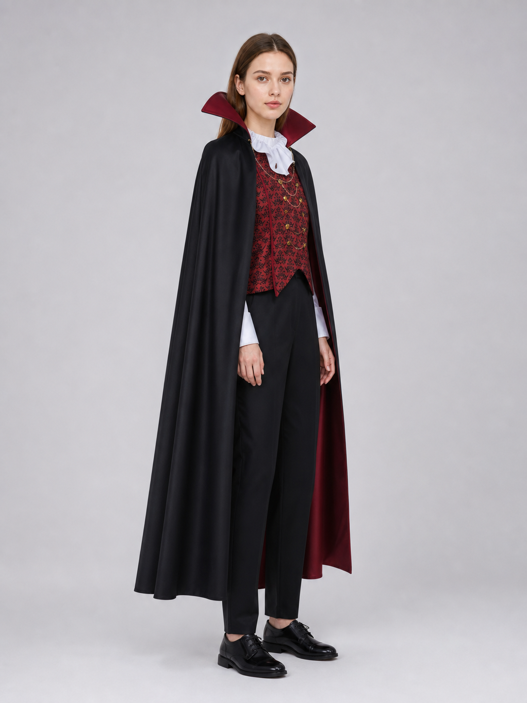 Vampire Cosplay Costume with Cape and Chains