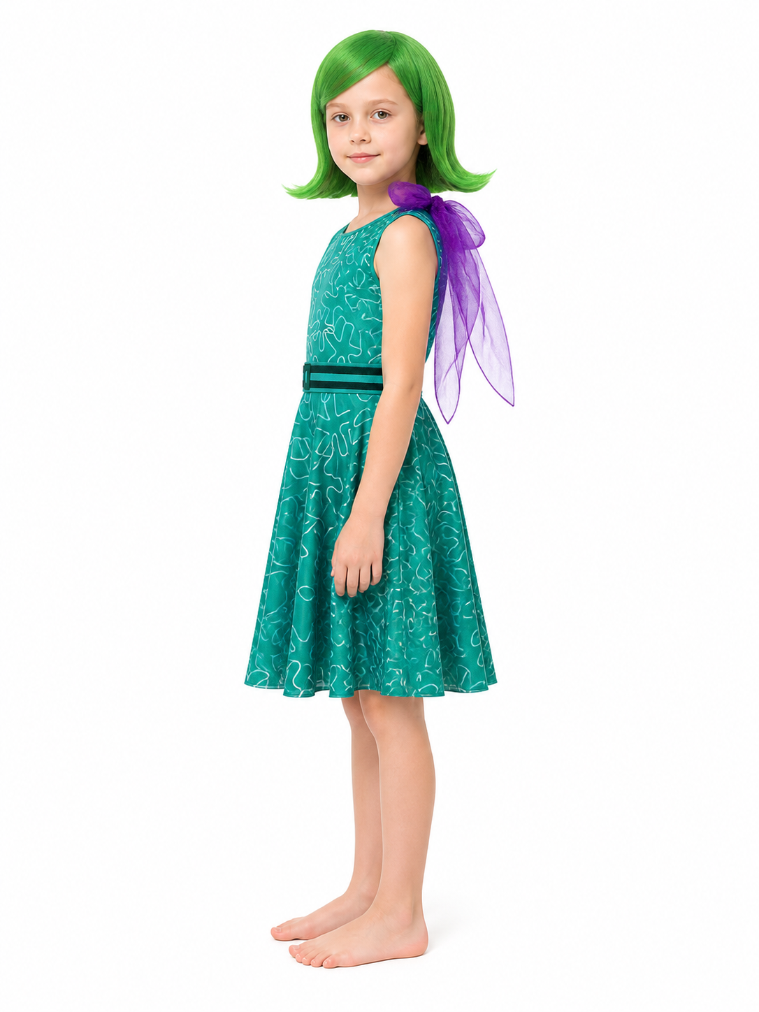Inside Out 2 Cosplay Dress with Belt side view