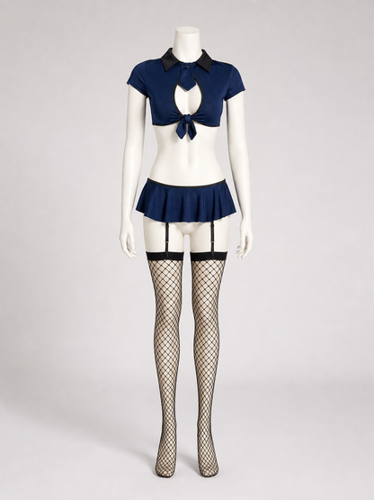 Two-Piece Police Costume with Skirt