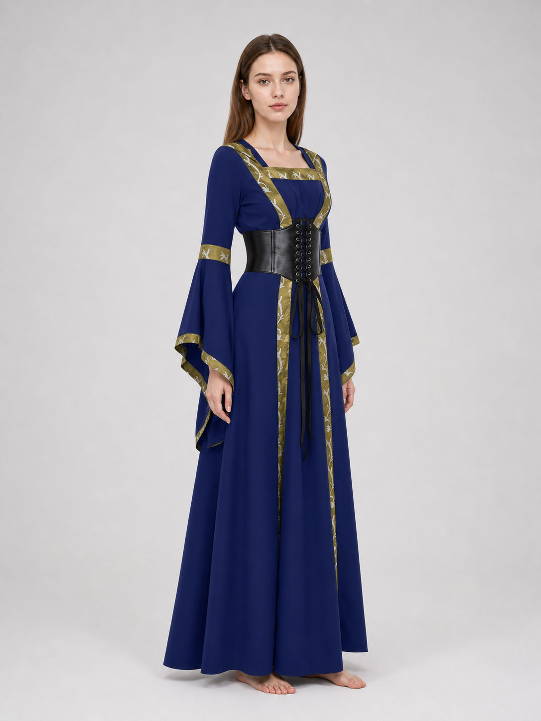 Medieval Fantasy Hooded Dress