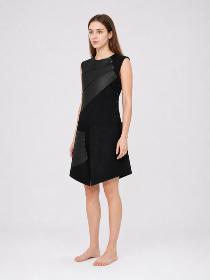 Black Asymmetrical Sleeveless Jumpsuit