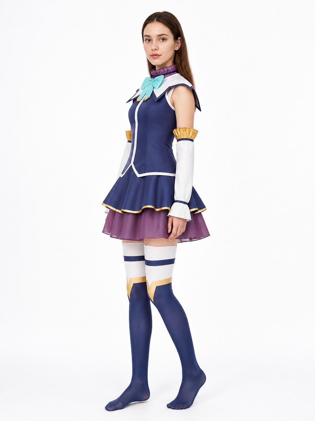 Aqua Cosplay Costume from the Anime KonoSuba: God's Blessing on This Wonderful side view