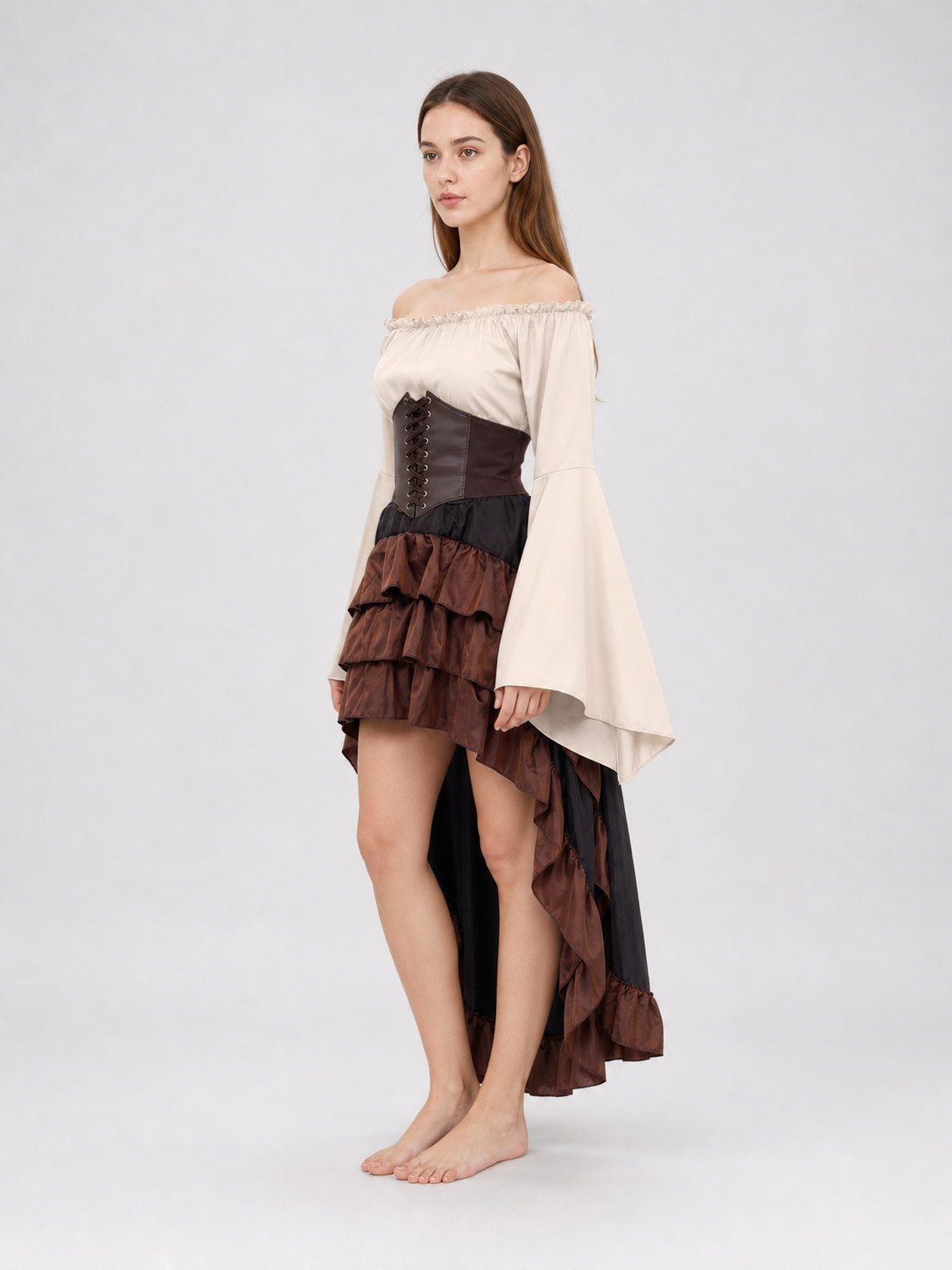 Pirate Costume with Corset and Skirt
