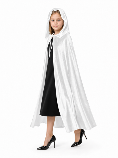 White Hooded Costume Cloak