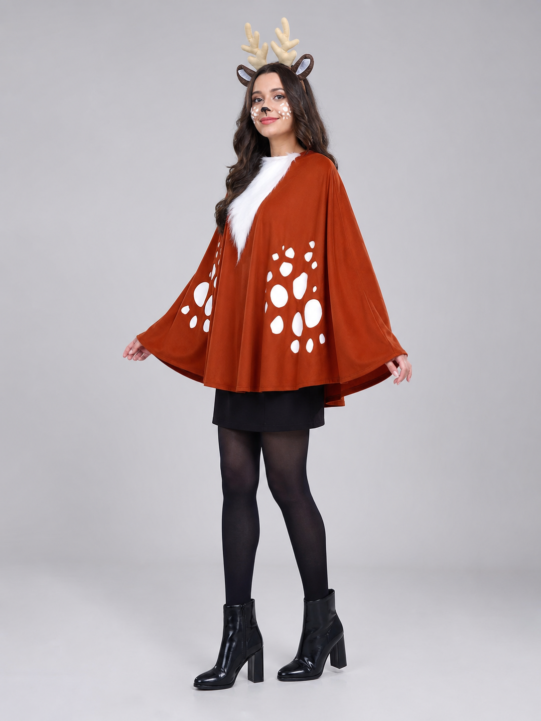 Reindeer Costume with Cape and Antler Headband