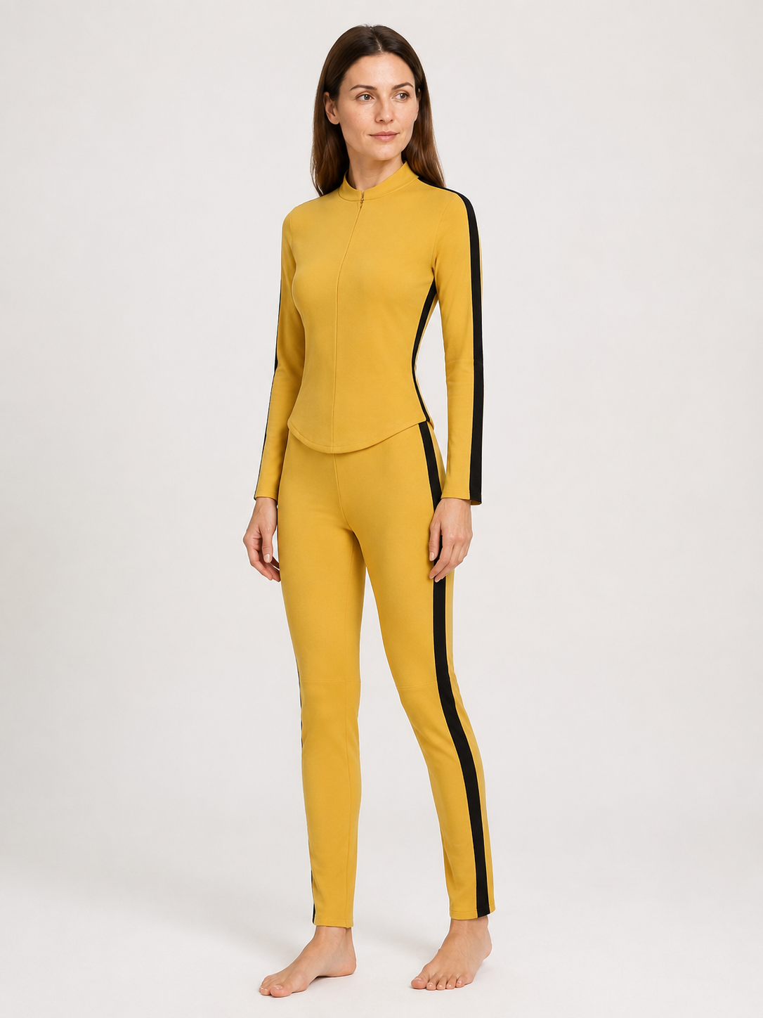Yellow and Black Kill Bill Costume for Cosplay and Halloween side view
