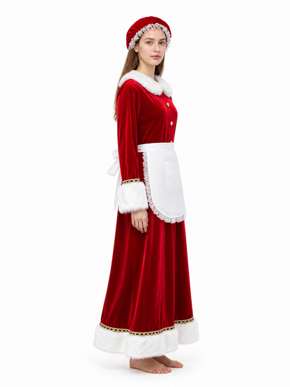 New Year's Carnival Costume with Apron and Hat side view
