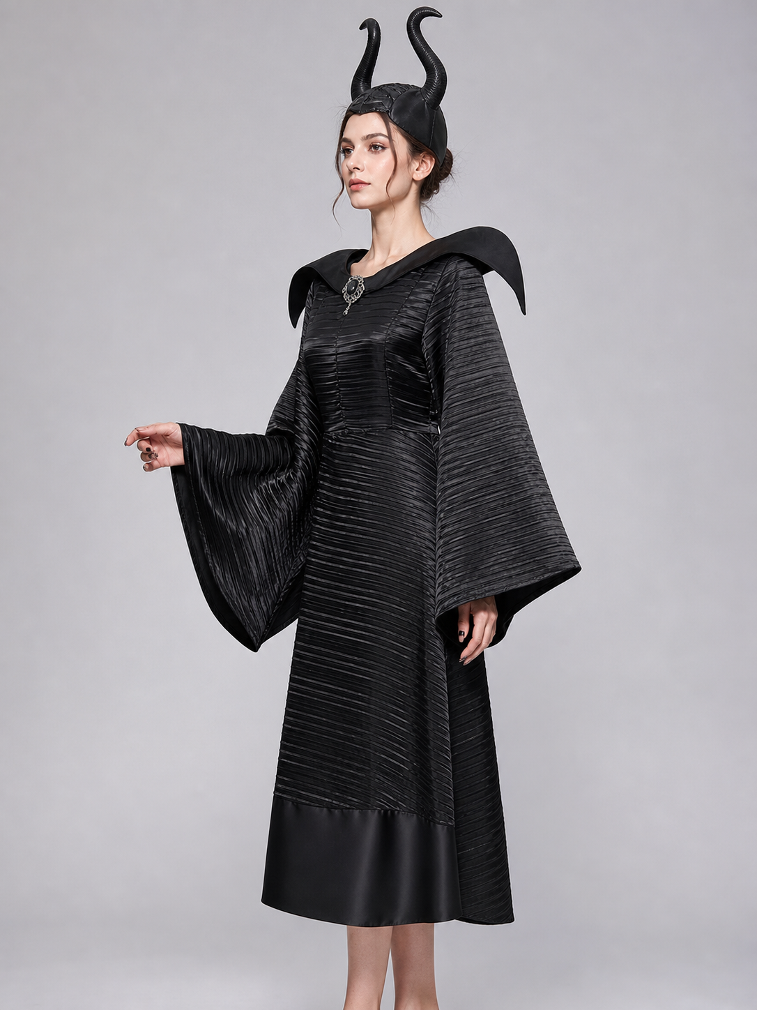 Gothic Cosplay Costume with Dress and Hat
