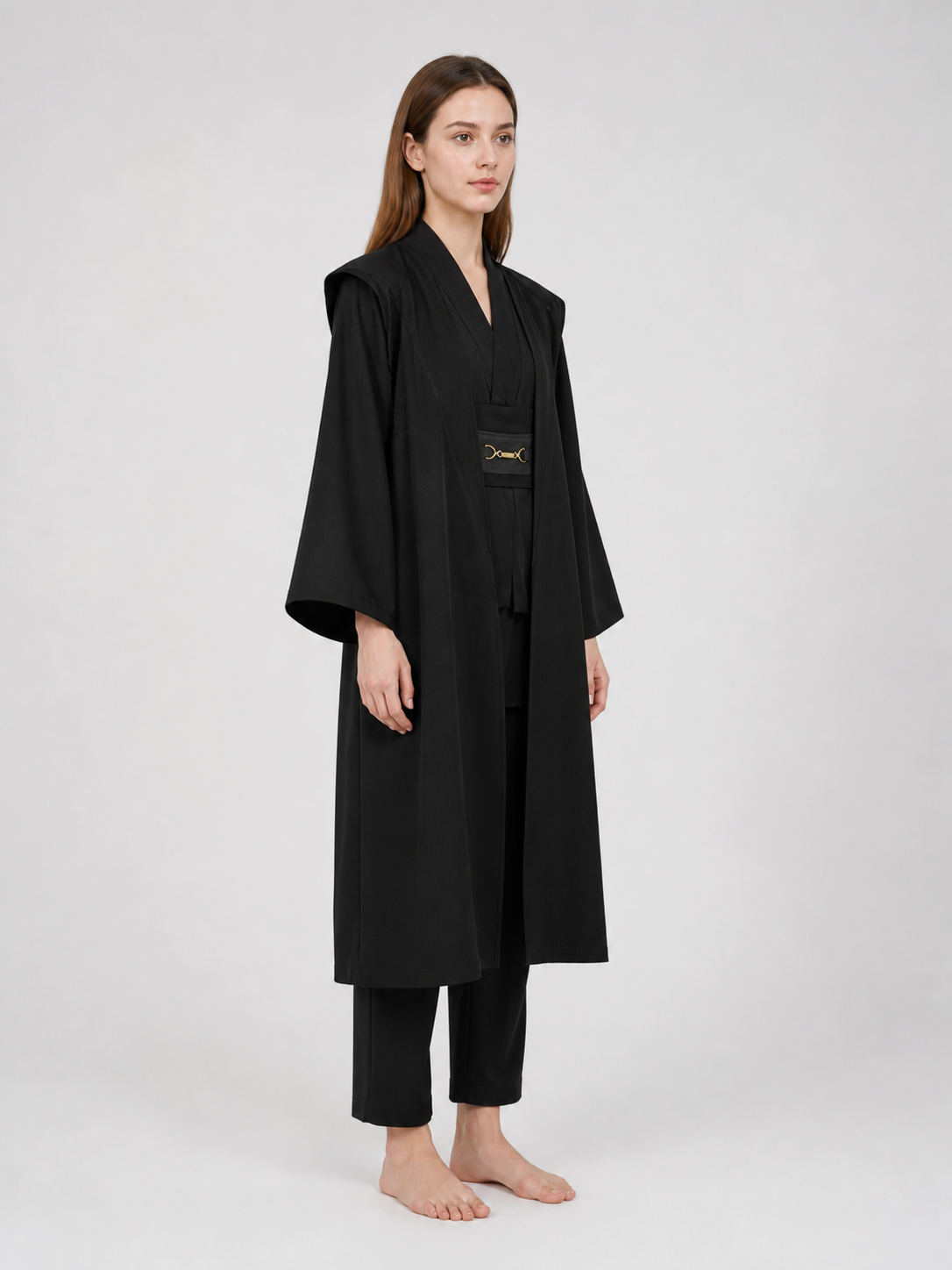 Obi-Wan Kenobi Cosplay Costume, Black Robe