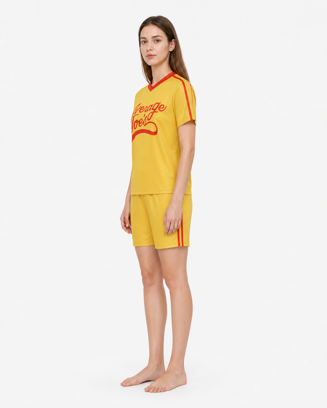 Sports Set: T-Shirt and Shorts, Red Trim side view