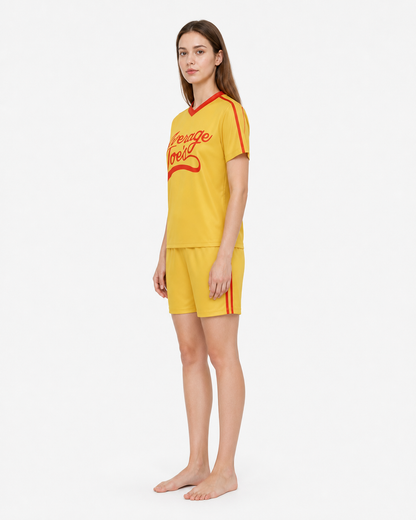 Sports Set: T-Shirt and Shorts, Red Trim side view