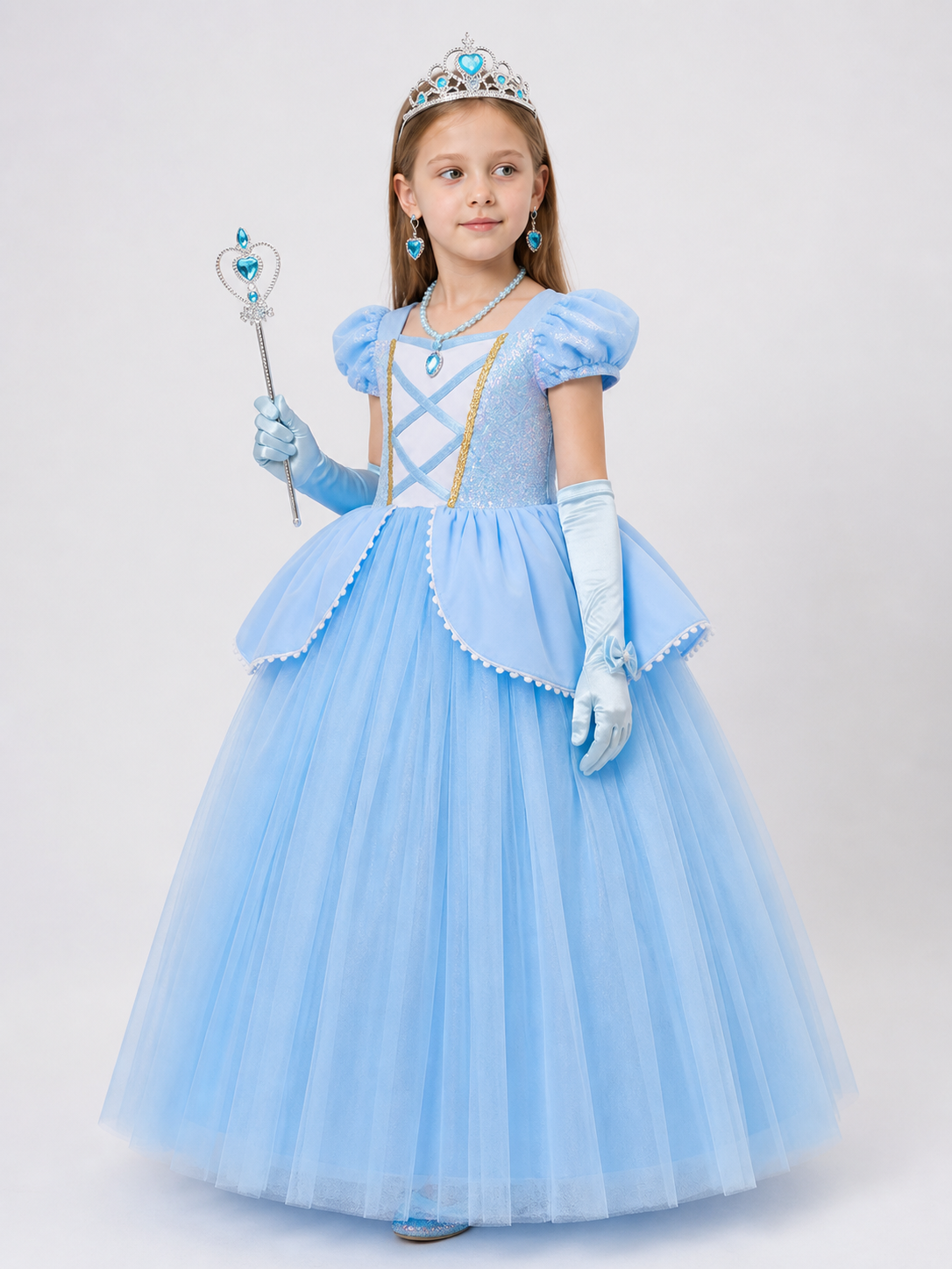 Blue Princess Carnival Costume for Halloween