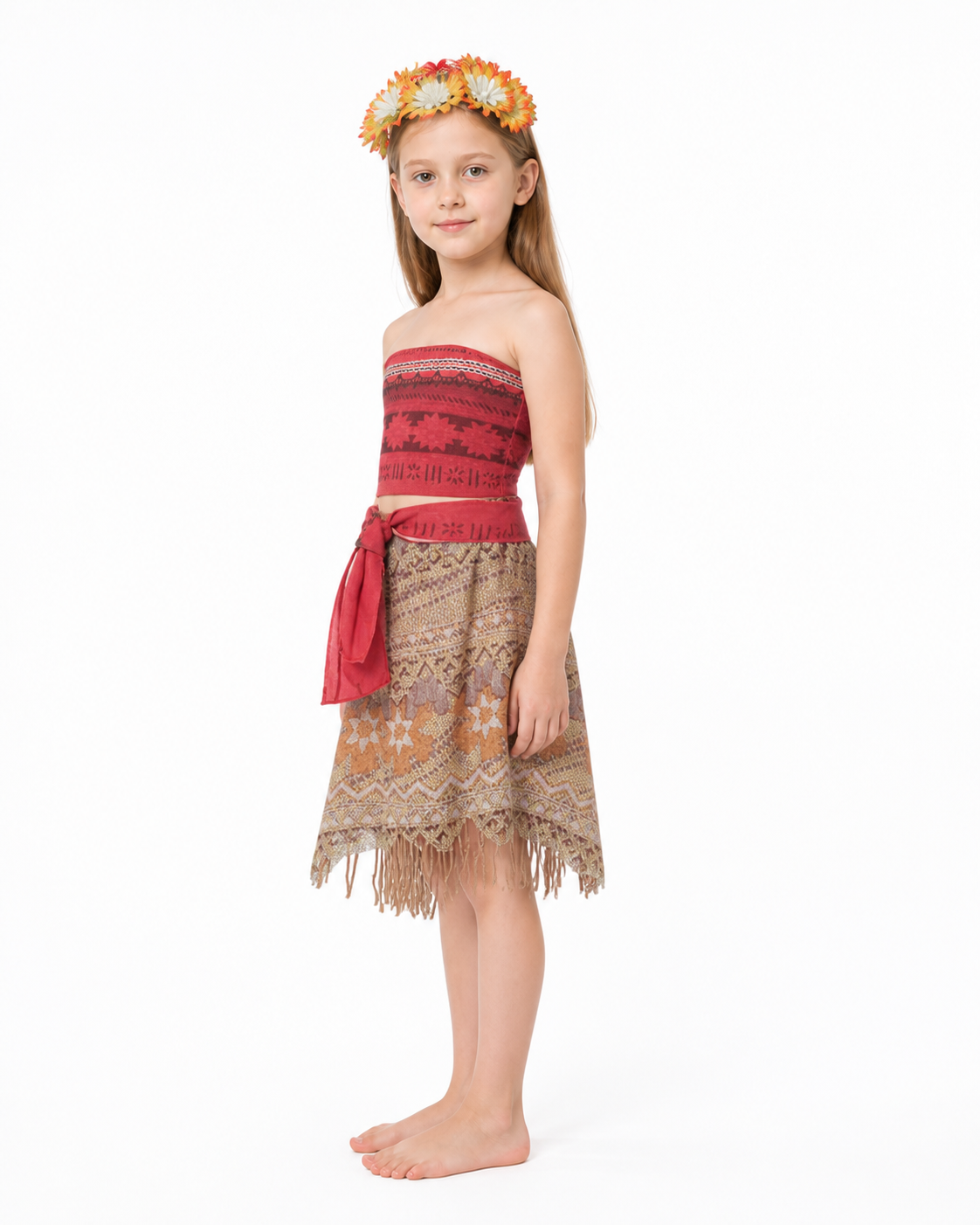 Moana Costume with Skirt and Top for Halloween side view