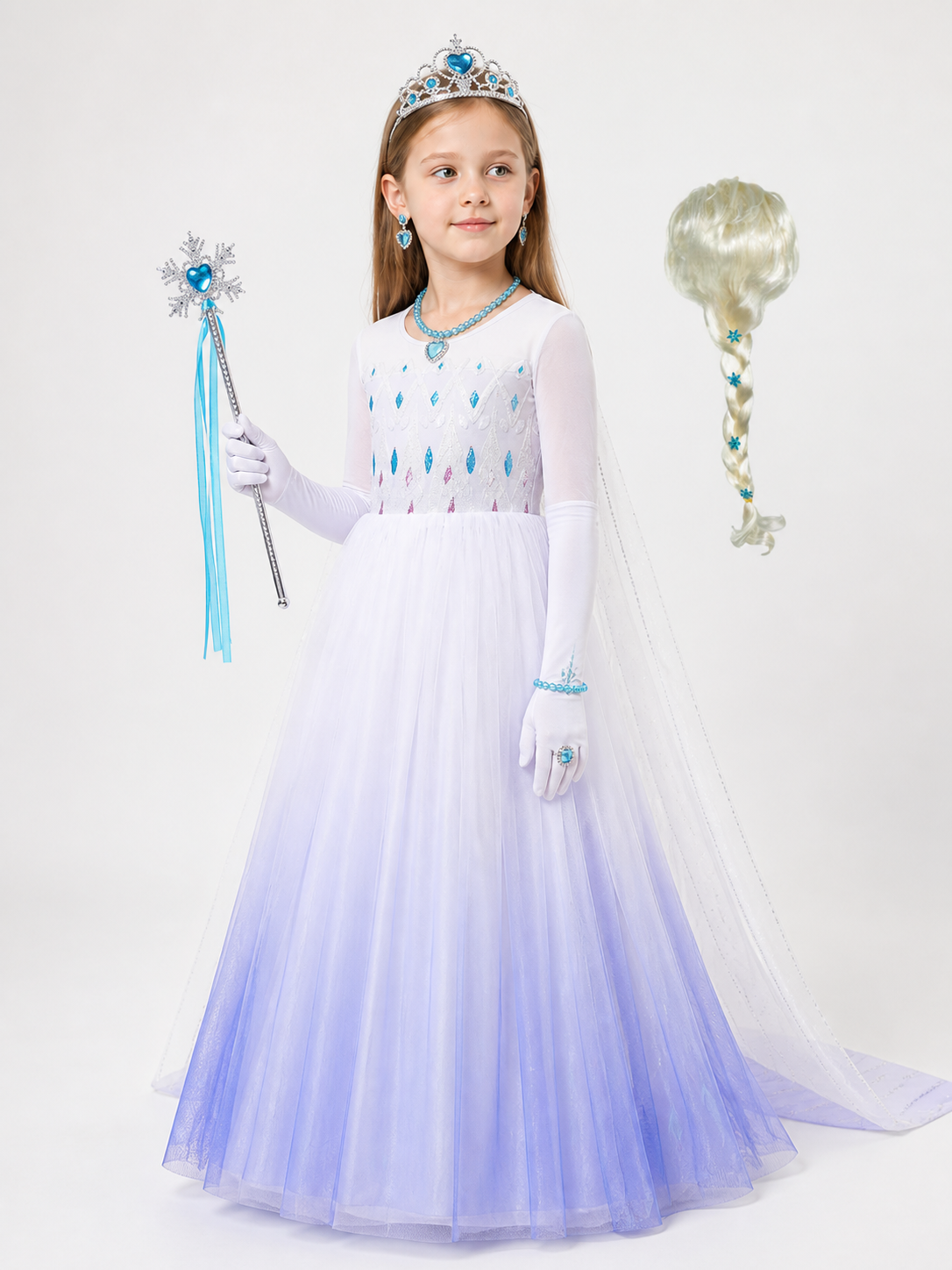 Snow Queen Costume for Halloween and Cosplay side view