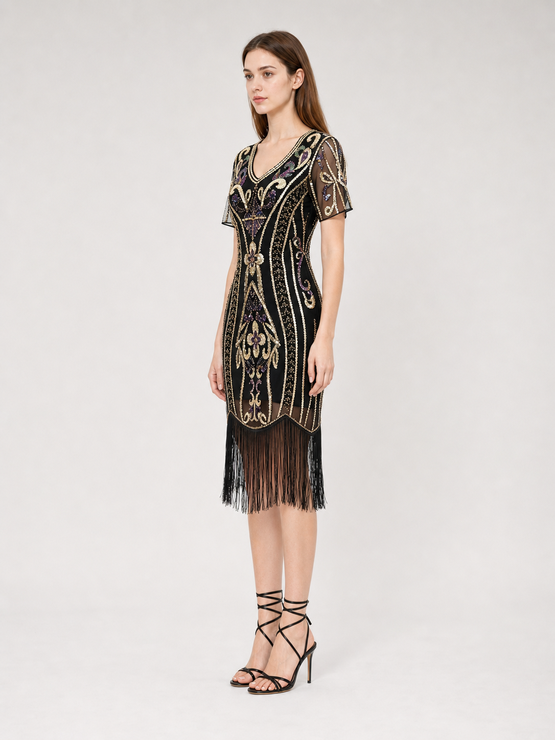 Art Deco-Style Fringe Cocktail Dress