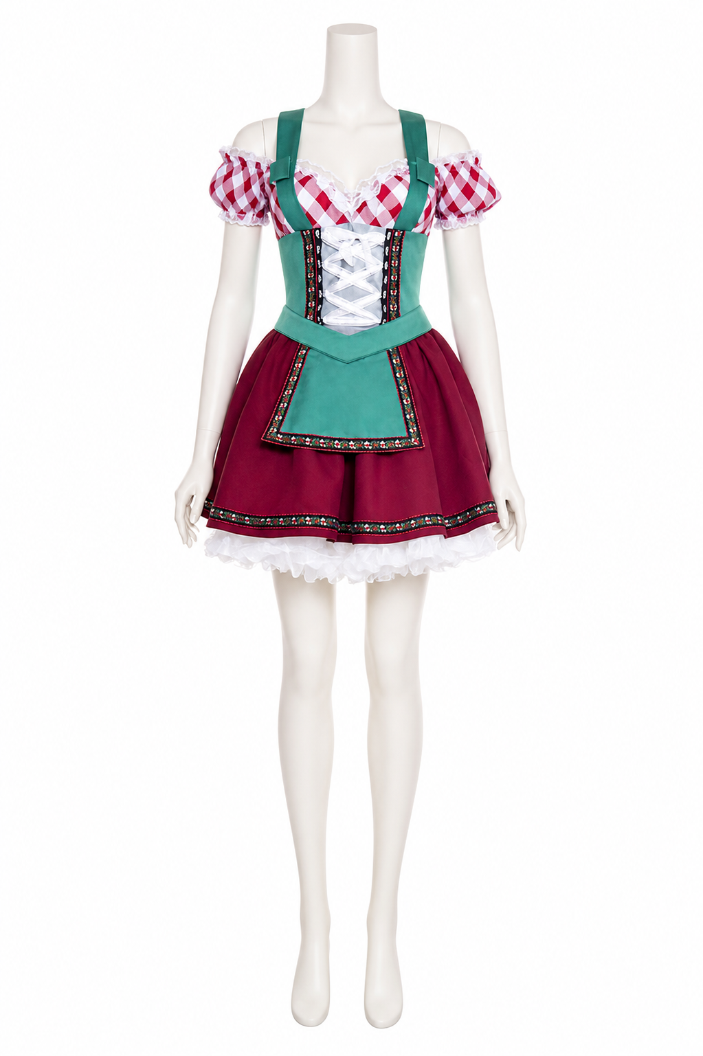 Bavarian-Style Carnival Dress with Lacing