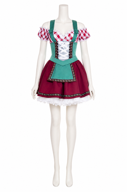 Bavarian-Style Carnival Dress with Lacing