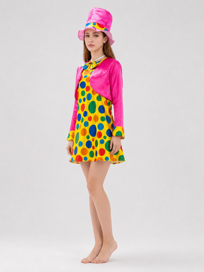 Clown Costume with Dress and Top Hat