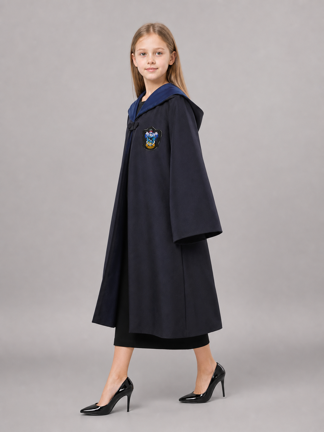 Black Hooded Carnival Cloak for Cosplay