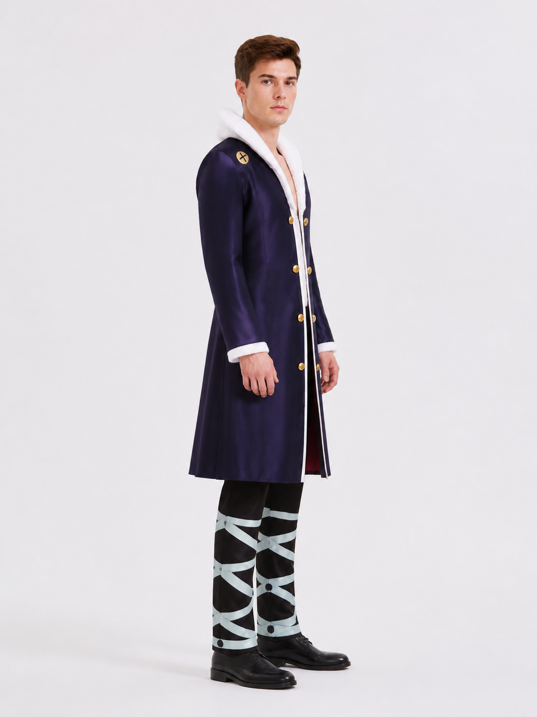 Kurapika Cosplay Costume: Long Coat and Trousers side view