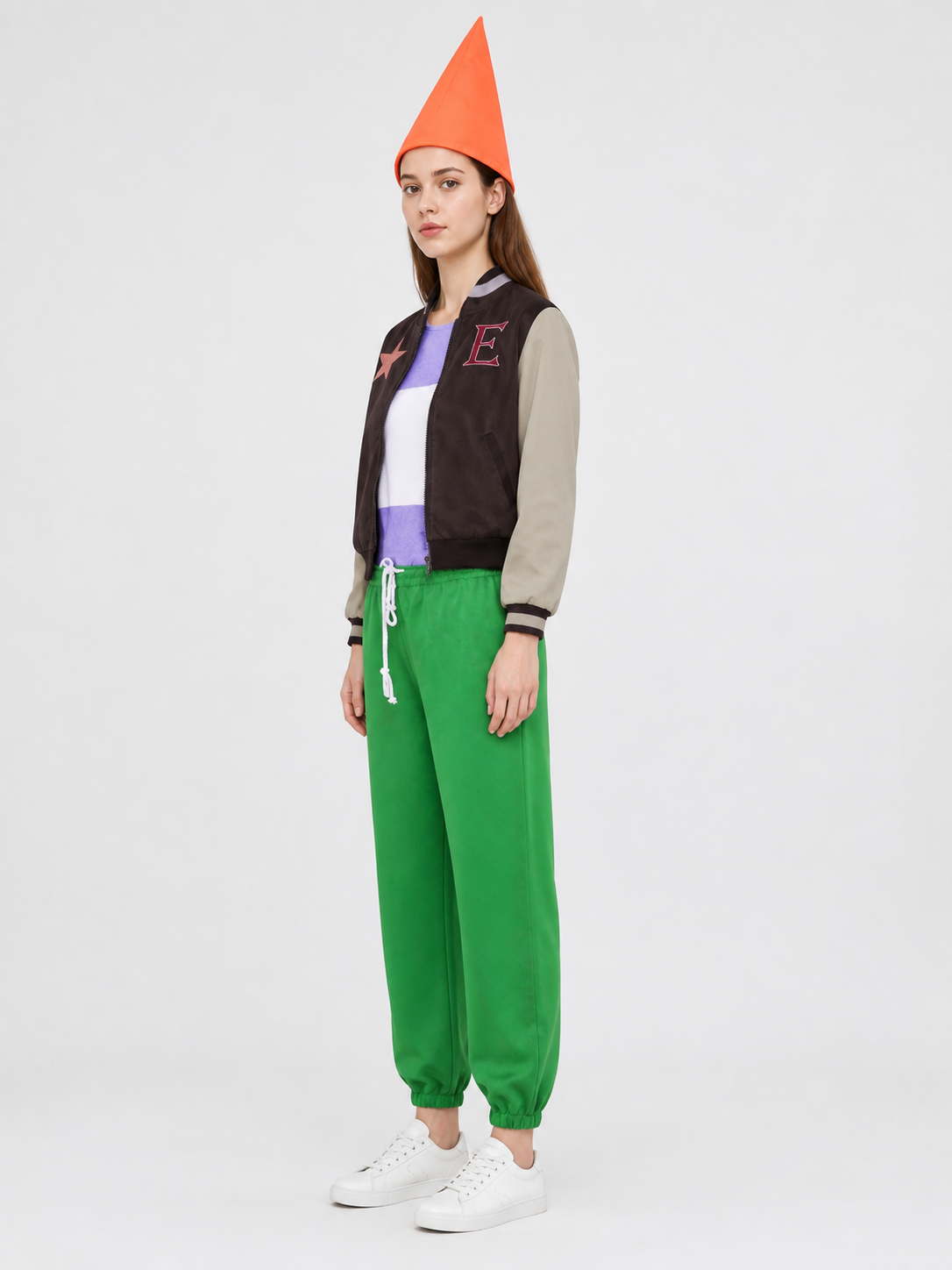 Cosplay Costume: Hat, Jacket, Sweater, and Pants side view