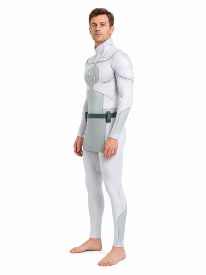 Drax Superhero Jumpsuit with Muscles and Belt