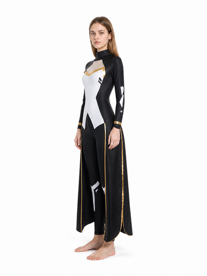X-Men Storm Cosplay Costume with Geometric Print side view