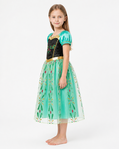 Sequin Carnival Dress with a Full Skirt side view