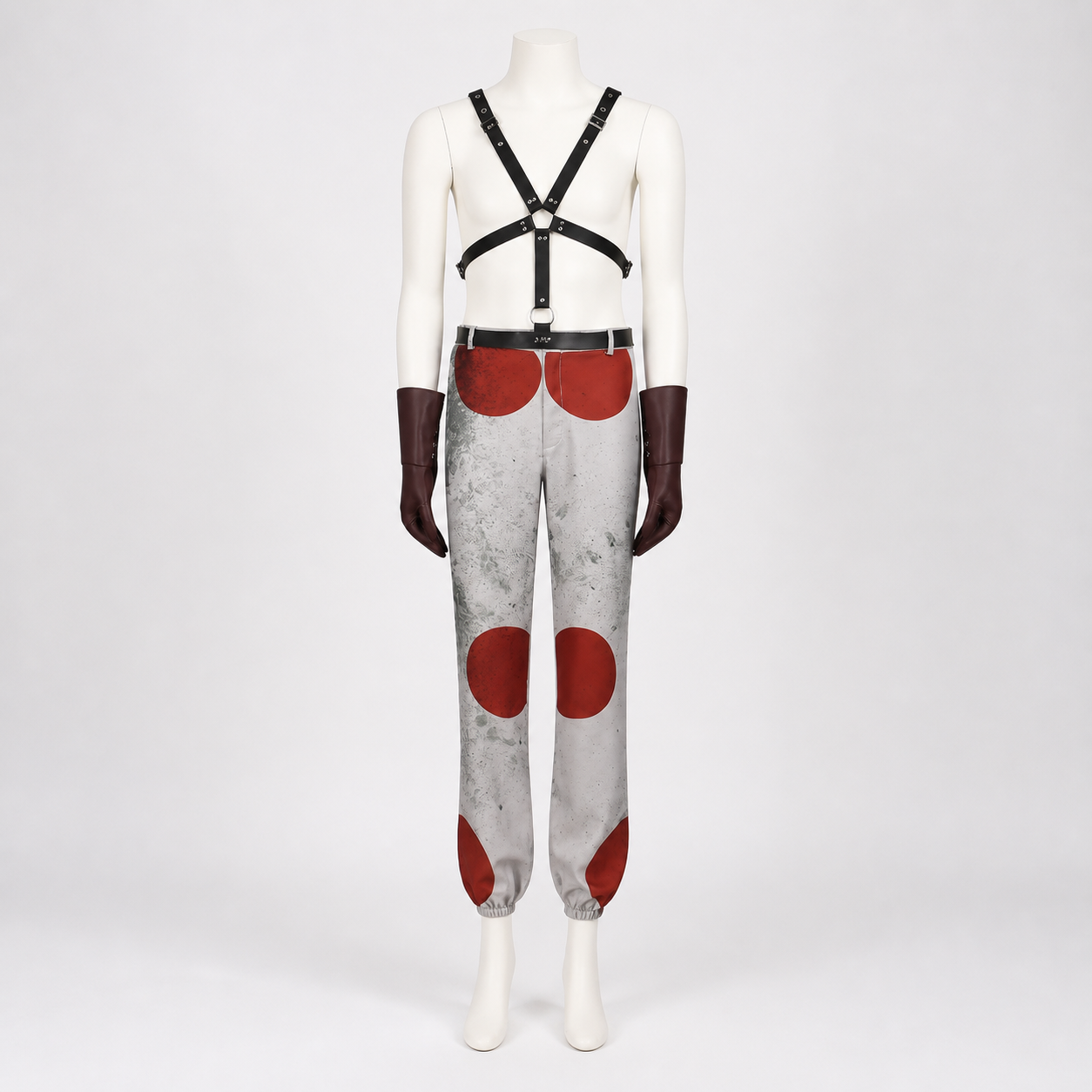 Cosplay Costume with Straps, Gloves, and Pants