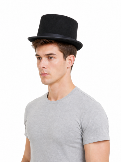 Black Carnival Hat for Magic Tricks and Masquerade