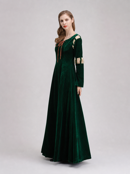 Retro Costume Dress with Gold Court-Style Details