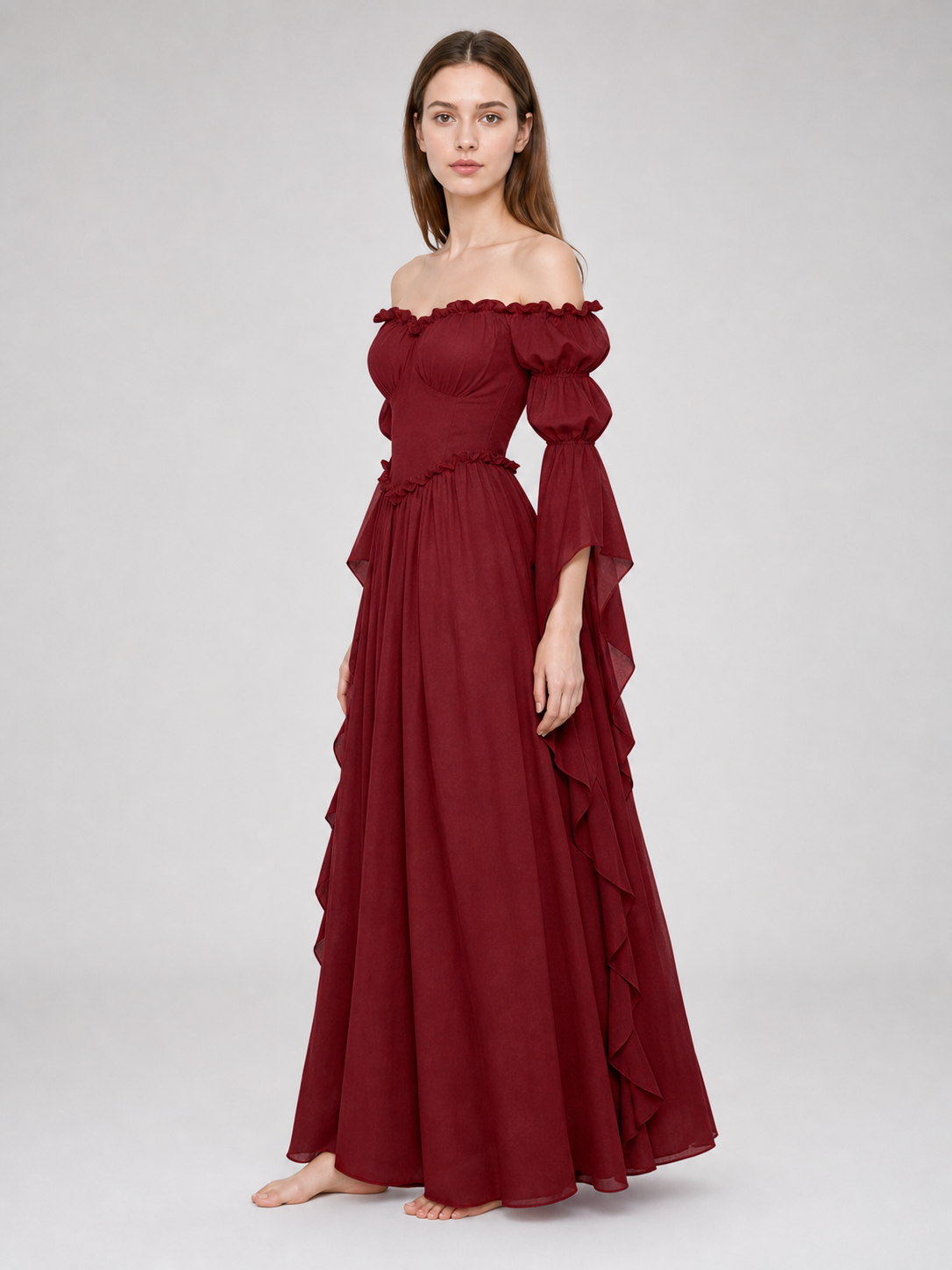 Long Vintage-Style Evening Dress