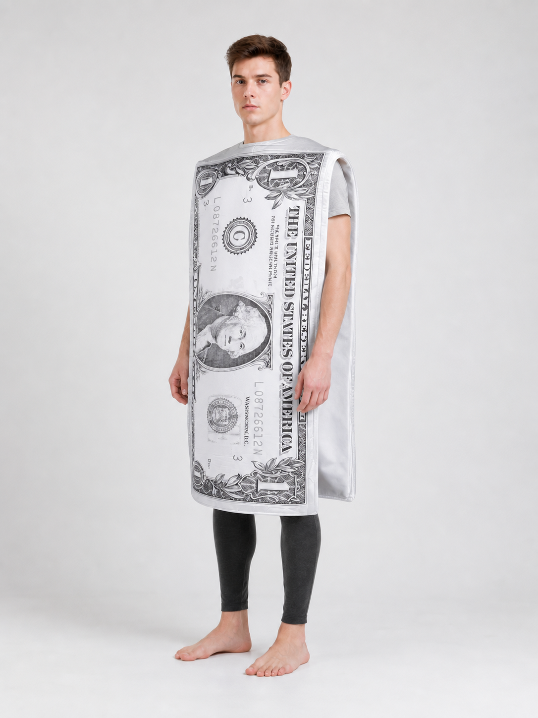 Carnival Costume Tunic with Dollar Bill Print