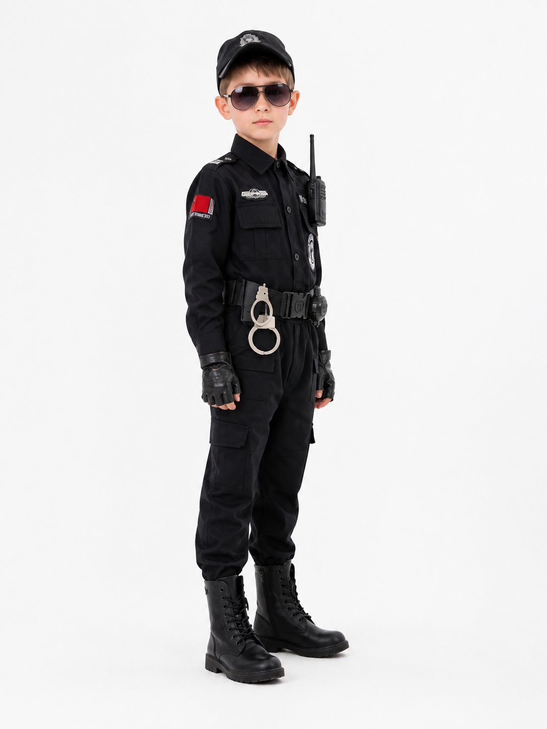 Children’s Police Officer Costume with Accessories side view