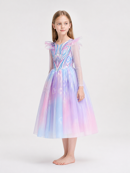 Purple Carnival Dress for Halloween and Cosplay side view