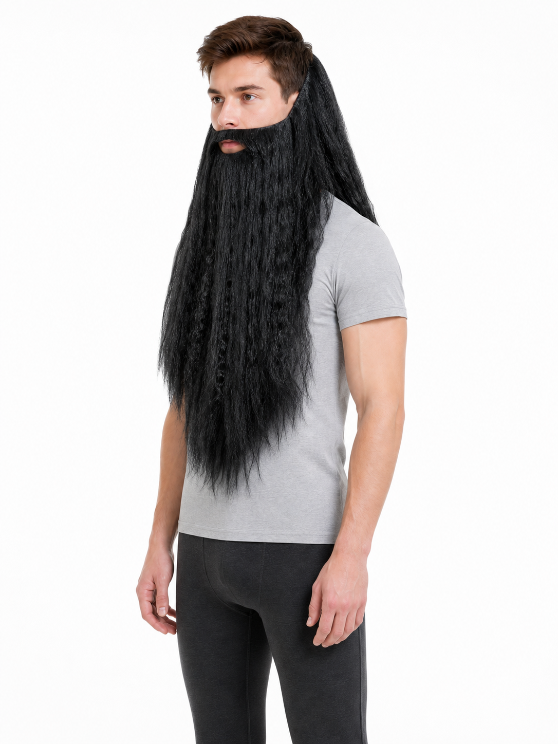 Black Wizard Wig and Beard for Halloween