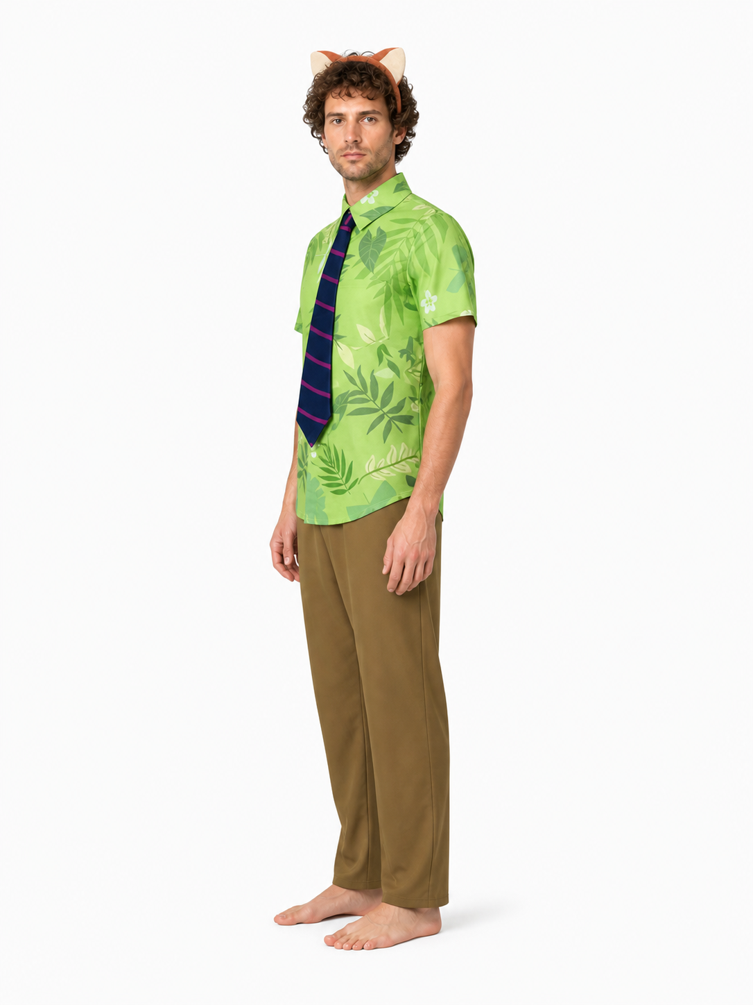 Costume Set: Shirt, Pants, Tie, and Headband side view