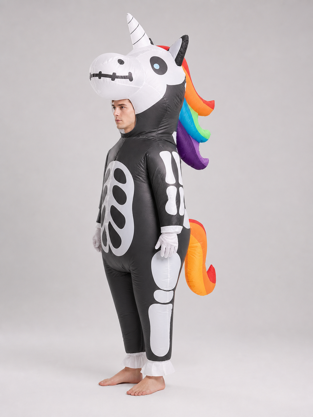 Inflatable Skeleton Unicorn Halloween Costume