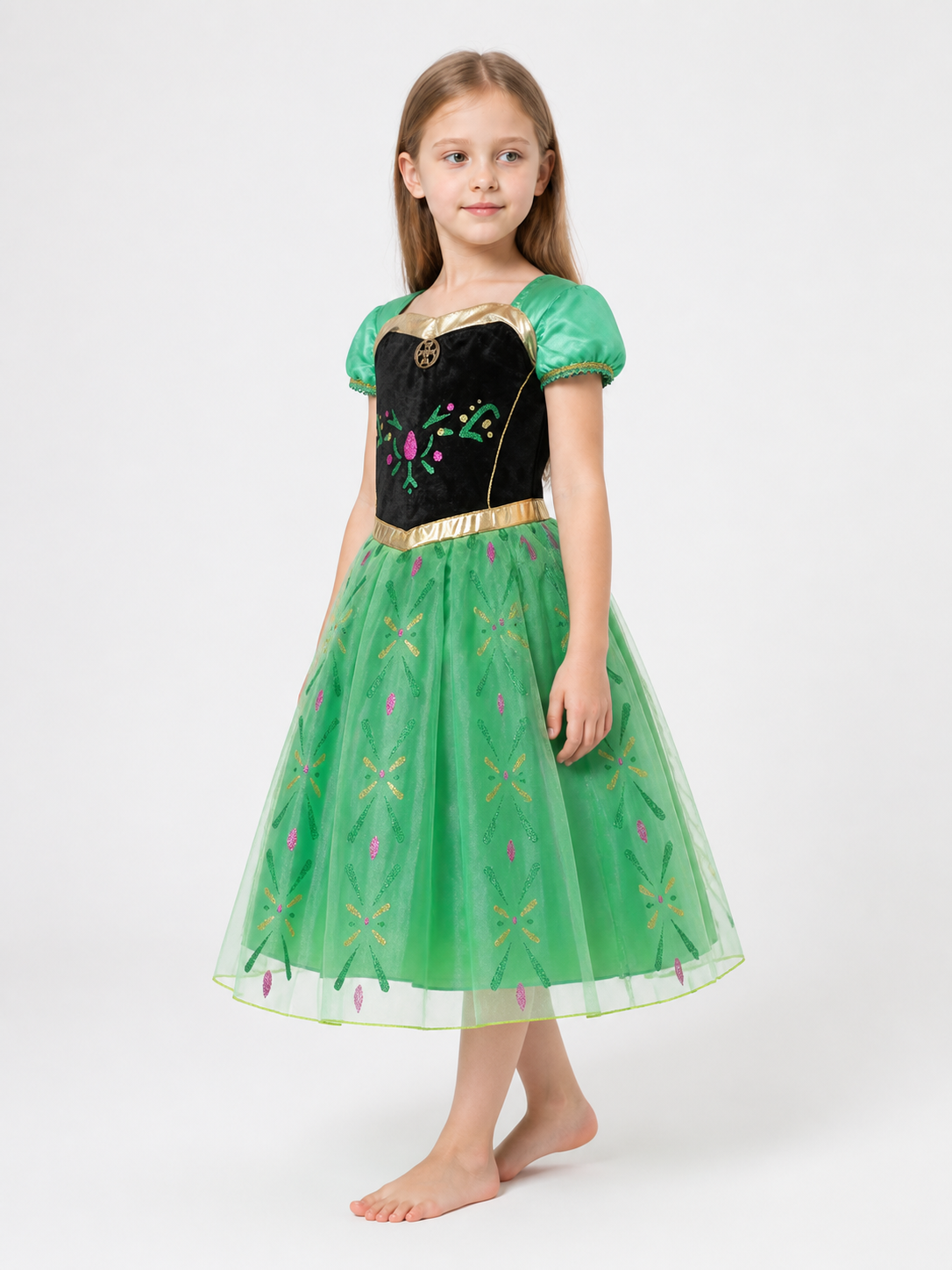 Black and Green Princess Carnival Dress for Cosplay