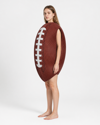Carnival Soccer Ball Costume with Face Opening side view