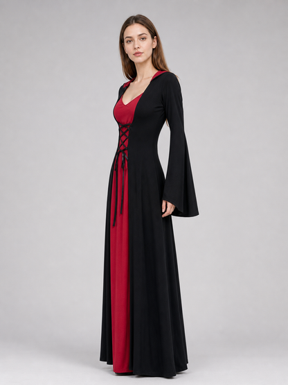 Long Gothic Hooded Costume Dress