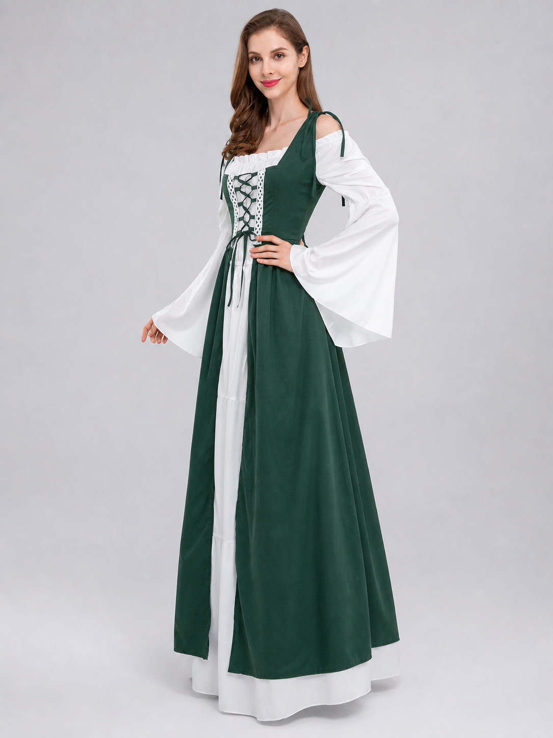 Historical Stage Costume with Lace and Lacing