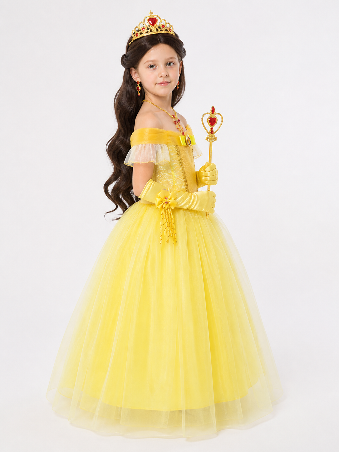 Children’s Princess Costume with Ball Gown side view