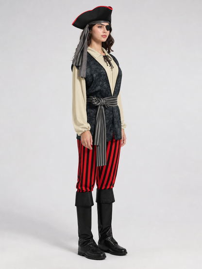 Pirate Costume with Vest and Accessories