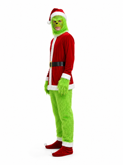 Green Monster Cosplay Costume with Mask side view