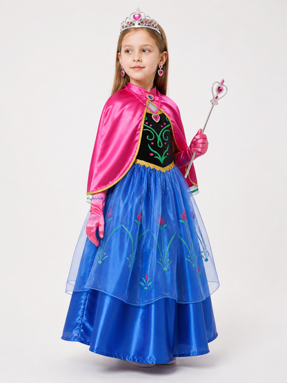 Princess Costume with Cape for Halloween