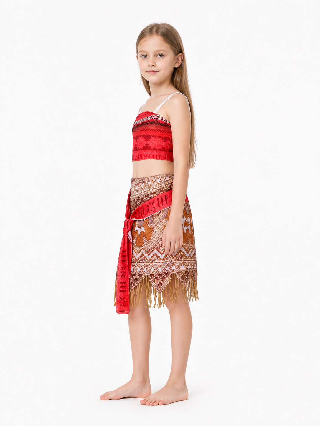 Moana Costume with Skirt and Top side view