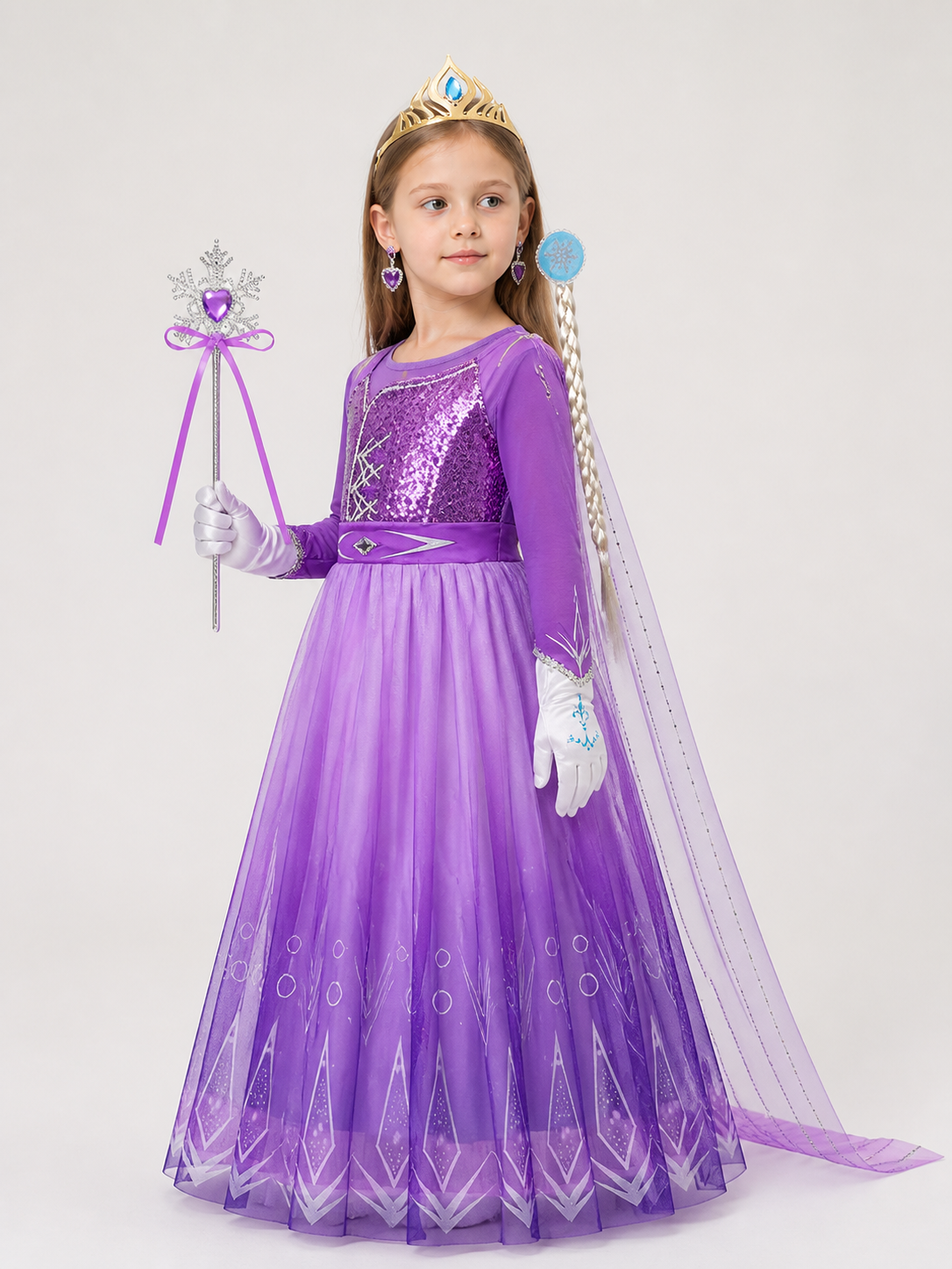 Halloween Snow Princess Costume side view